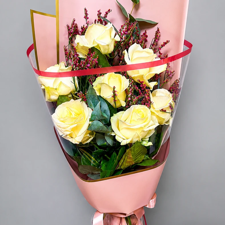 Elegantiška rožių puokštė