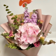 Gėlių pristatymas Šilutėje Hortenzijos puokštė