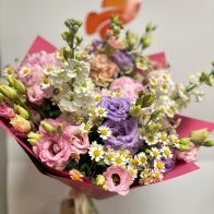 Gėlių pristatymas Šilutėje Pastelinė skintų gėlių puokštė